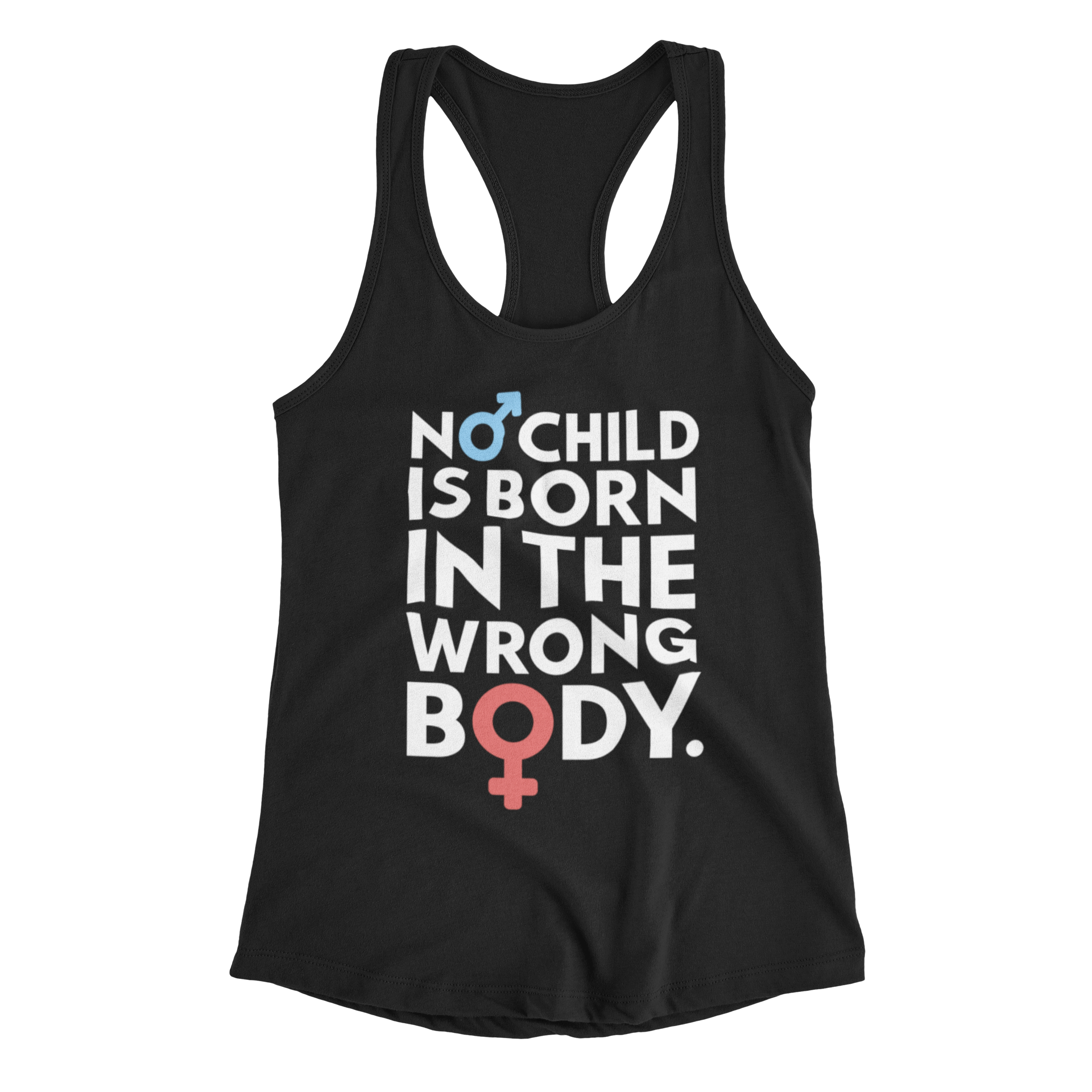 NO CHILD IS BORN IN THE WRONG BODY WOMEN'S TANK TOP