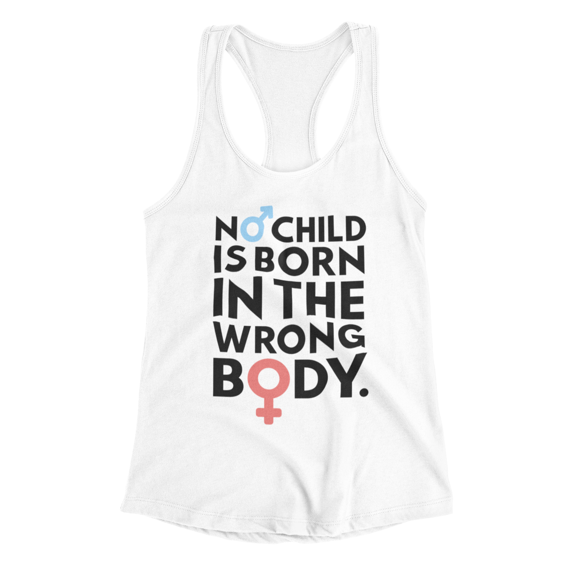 NO CHILD IS BORN IN THE WRONG BODY WOMEN'S TANK TOP